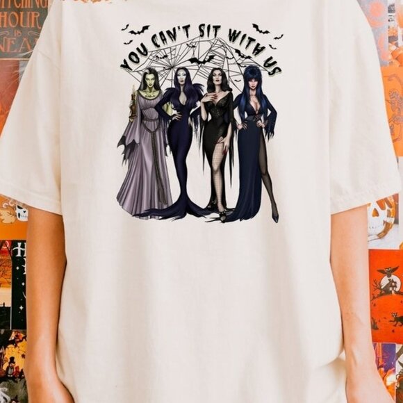 Tops - You Can_t Sit With Us Shirt, Girls Trip Halloween Shirt, Witches Girls Tee